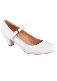 mary jane bridal court white