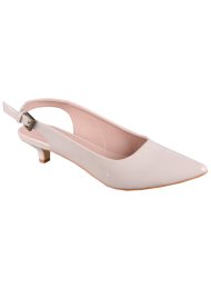 patent low pointed sling back natural