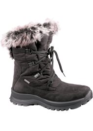 Fur trim boot black