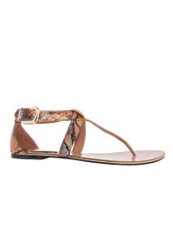 snake toe post gladiator tan