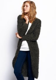 edge to edge longline knit olive