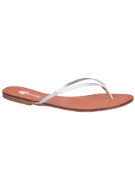 glitter toe post sandal silver