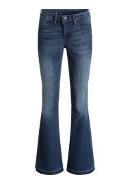 distressed flare 36 leg washed indigo