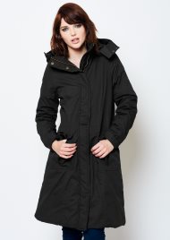 hooded parka jacket black