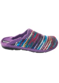 knitted footbed slipper purple