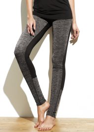 running leggings marl grey/black