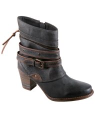 zip trim high ankle boot dark grey