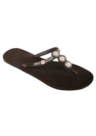 triple disc beaded sandal silver