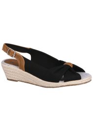 wedge sling back black