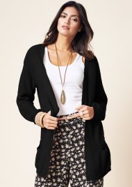 super soft pocket knit black
