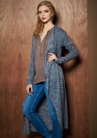 lightweight waterfall knit soft grey
