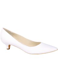 bridal satin kitten heel court ivory