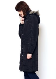 hooded coat black