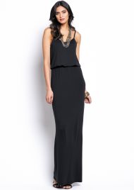 maxi cami dress black