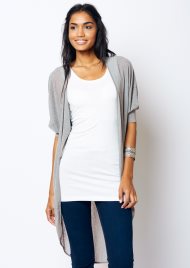 longline sheer kimono taupe