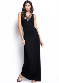 maxi vest dress black