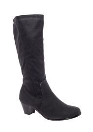 heeled 3/4 boot black