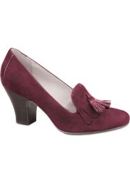 Hush Puppies tassle pump plum