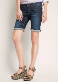 long slim fit shorts indigo