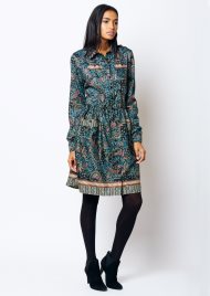 collar vintage shirt dress black