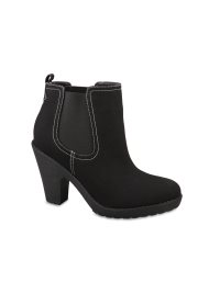 heeled ankle boot black