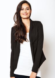 cropped blazer black