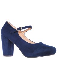block heel mary jane blue