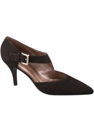 asymmetric strap shoe black
