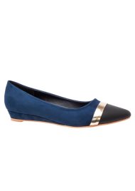 gold banded pump blue
