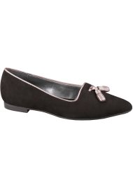 tassel trim pointed pump black