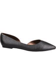 open side flat pump black