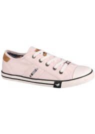 lace up canvas pump rose