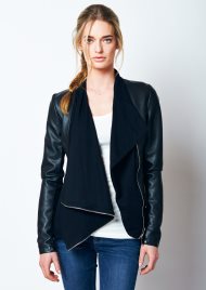 panelled jacket black