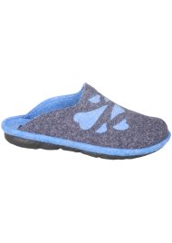 hearts house shoe blue