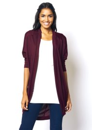 drape open cardi bordo