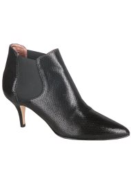 snake pointed ankle boot black