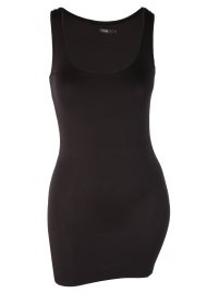 extra long stretch vest black