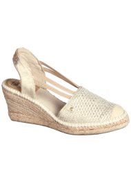 metallic wedge espadrille soft gold
