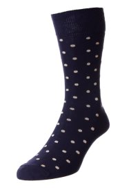 spotty bamboo socks navy