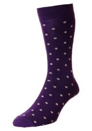 spotty bamboo socks purple