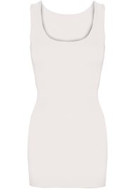 extra long stretch vest top white
