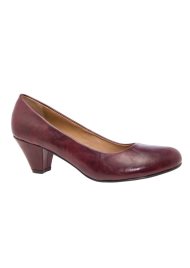 mid height court shoe wine