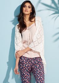 boho lace kimono cream