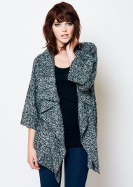 oversize chunky knit black grey black