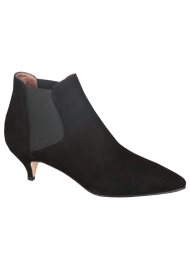 low pointed ankle boot black