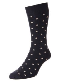 spotty bamboo socks black