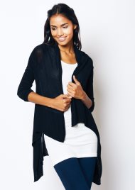 lightweight waterfall cover up black
