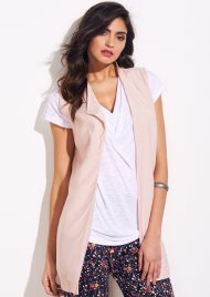 long line waist coat nude