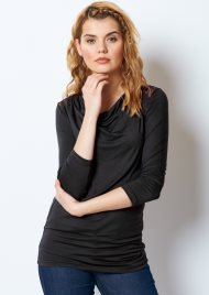 lace panel top black