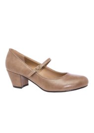 block heel mary jane taupe